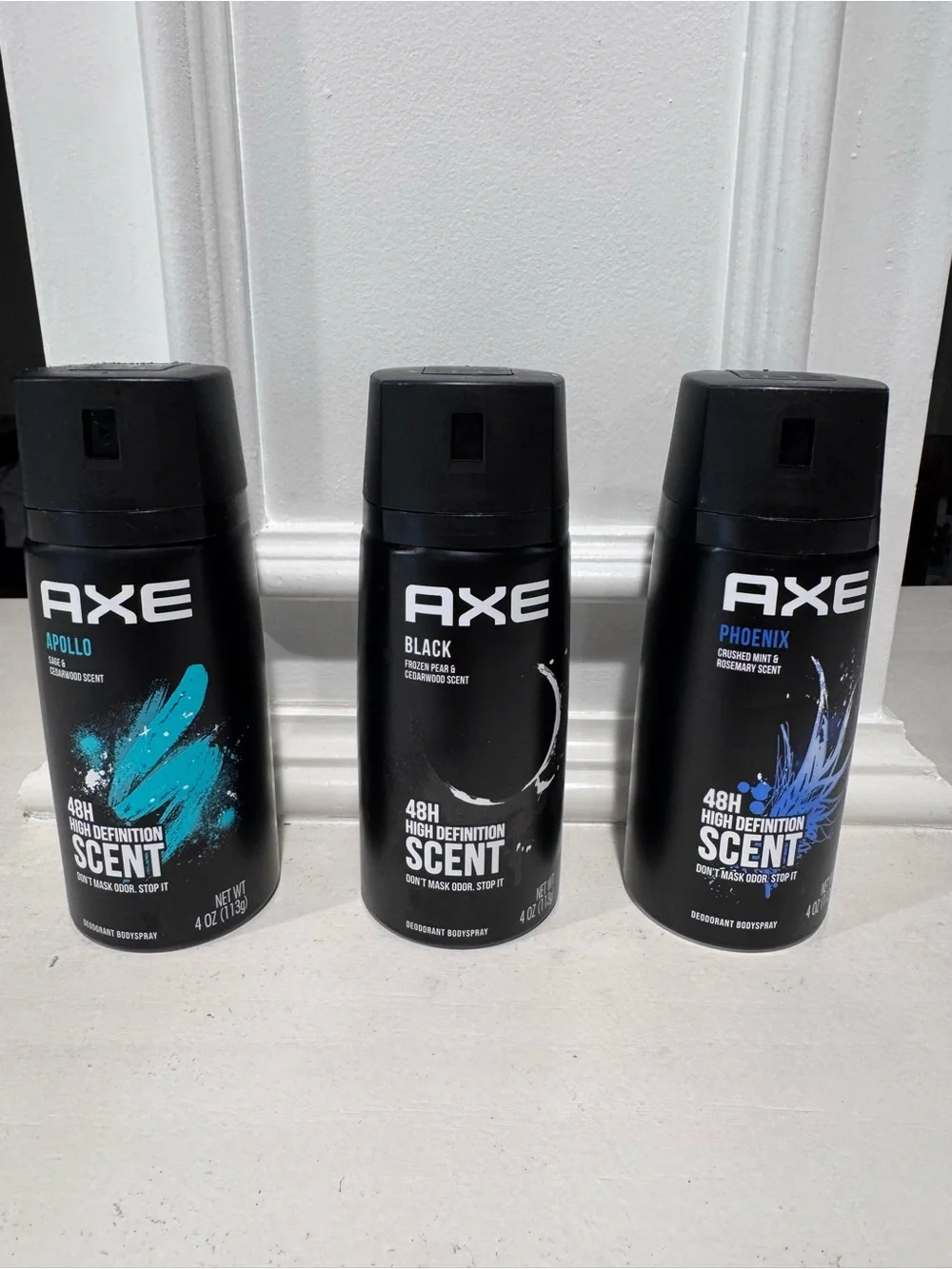 Axe body sprays set of 3 NEW